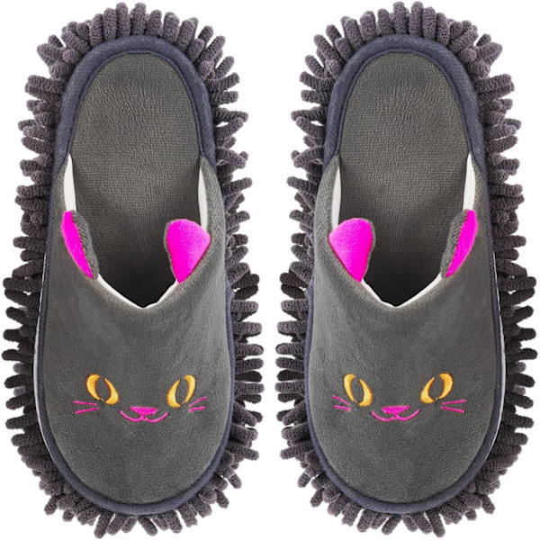 Varma mikrofiberslippers golv damm smuts hår mopp tofflor skor