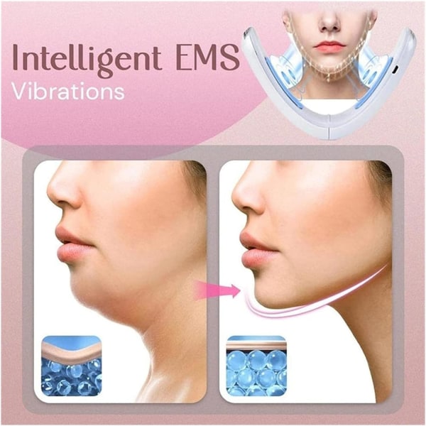 Massager Dubbelhaka Reducer Ansiktslyftmaskin Mikroström Fa