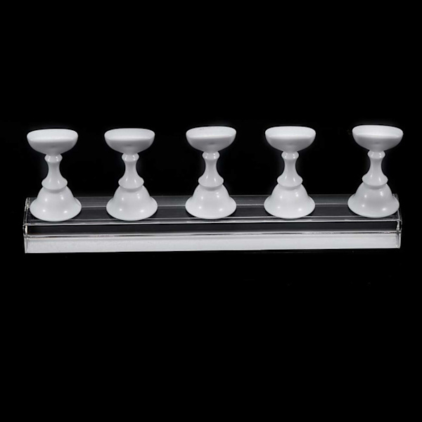 2 stk. Akryl Fingernegl DIY Nail Art Display Stand Træningsfin