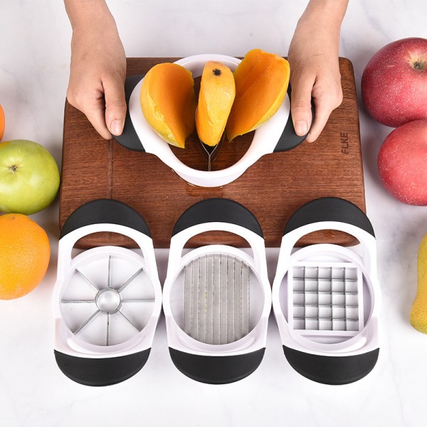 Mango Slicer, Peeler og Pit Remover Tool, Hvid/Grå