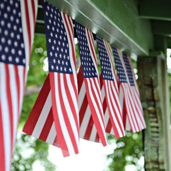 USA Amerikanske String Vimpel Bannere, Patriotiske Begivenheder 4. Juli Uafhængighedsdag Dekoration Sportsbarer 100 Flag