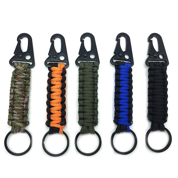 5 stk. Udendørs nøglering Camping Overlevelses Kit Militær Paracord Cor