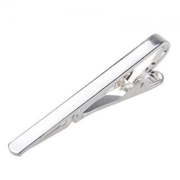 Simple tie clip / tie pin - Silver