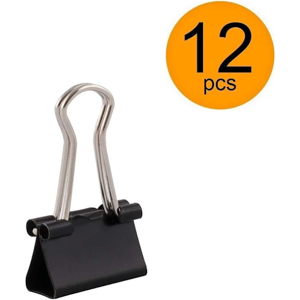 12 sorte mapper | 15mm | Alsidig papirclipsholder | Arbejdsbog |