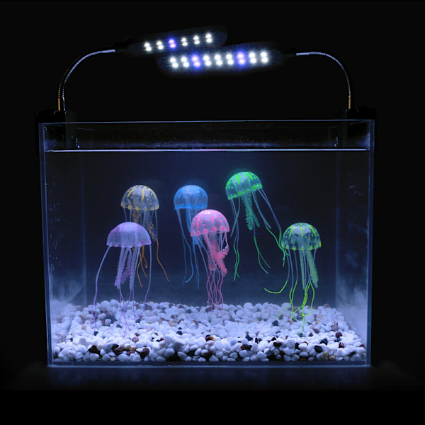 6 Akvariefisk Akvarium Lysande Maneter Dekoration Prydnad