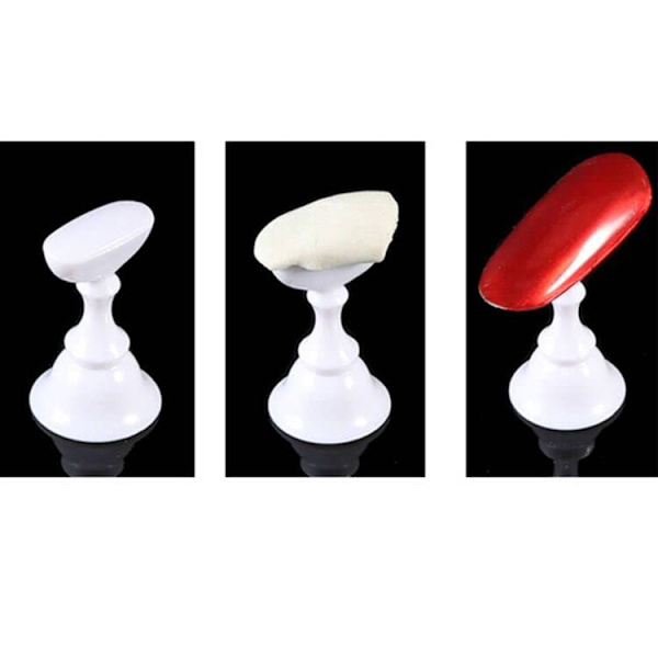 2 stk. Akryl Fingernegl DIY Nail Art Display Stand Træningsfin
