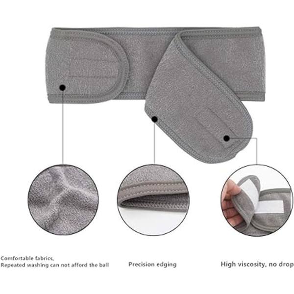 3-pack spa-pannband, självhäftande 3 färger, stretchig frotté