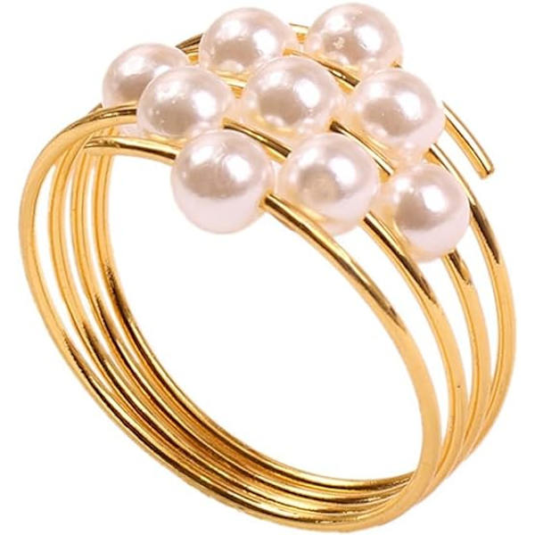 1 stk. Perle Serviet Ring Serviet Spænde Metal Serviet Ring Bryllup Res