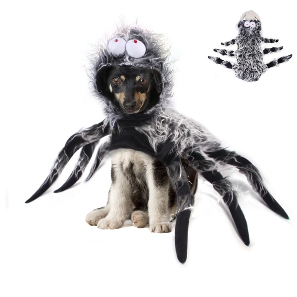 Halloween Hundkostym Halloween Spider Hunddräkt Husdjurskostym Cosplaydräkt Halloweenkläder för stora medelstora hundar Dekoration (M)
