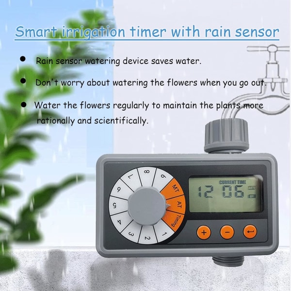 RoseFlower Automatisk Vanding Timer, Programmerbar Digital Slange Fa