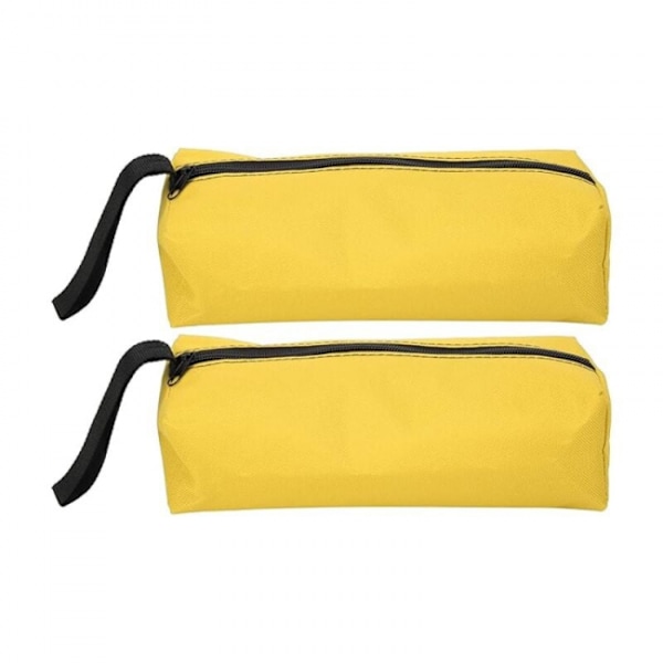 2-pack 25 x 8,5 x 7 cm (gul) små verktygsväskor, 600D polyester
