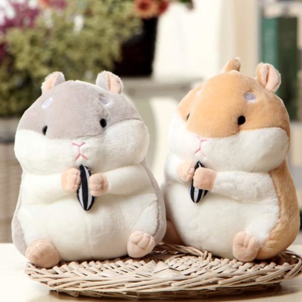 23cm Brun Gosedjur Hamster Plyschleksak Hamster Gosedjur Docka Söt Ha