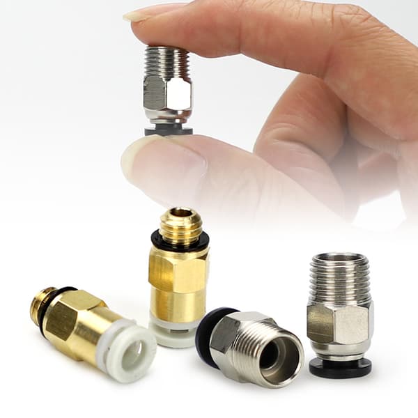 1 stk PTFE Teflon-rør (1 meter) 2 stk rette PC4-M6 hurtigkoblinger