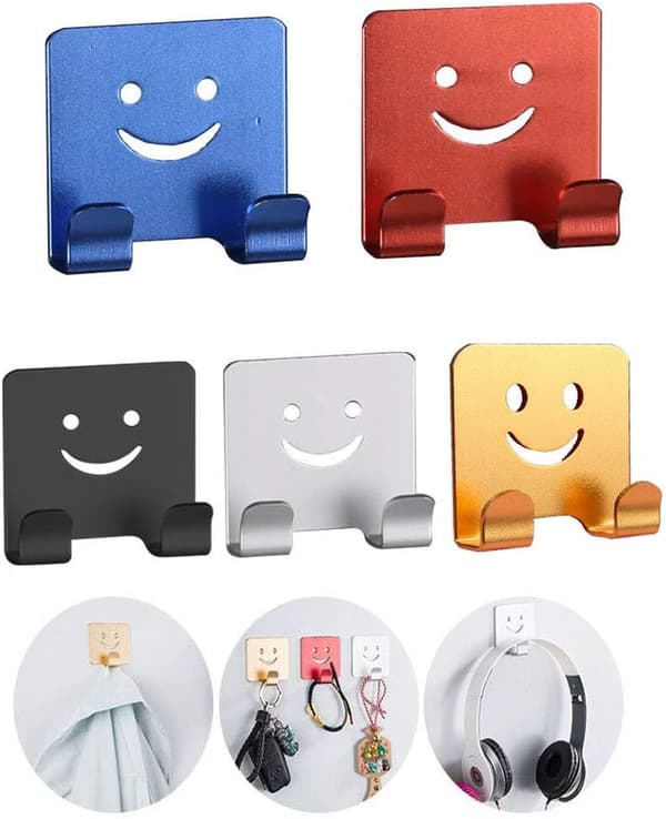 5 stk barberhøvelholder kroker, multifunksjonell aluminium selvklebende