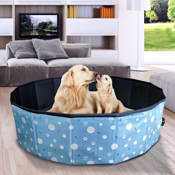 Hopfällbar hundpaddlingspool, husdjurspool Bärbar Pvc stor