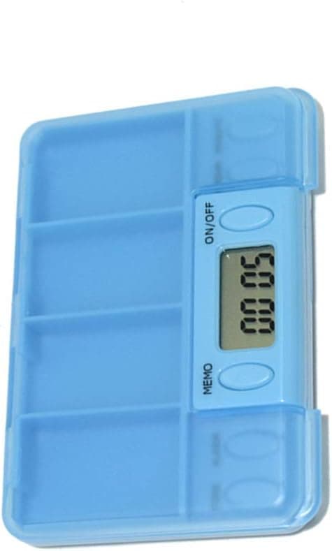 Multi-Alarm Timer Bærbar Pilleæske 4 Række LCD Digital Pille Organiser