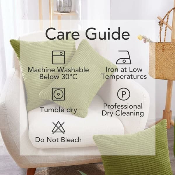 Sæt med 2 pudebetræk i fløjl, 60x60 cm, sennepsgrøn