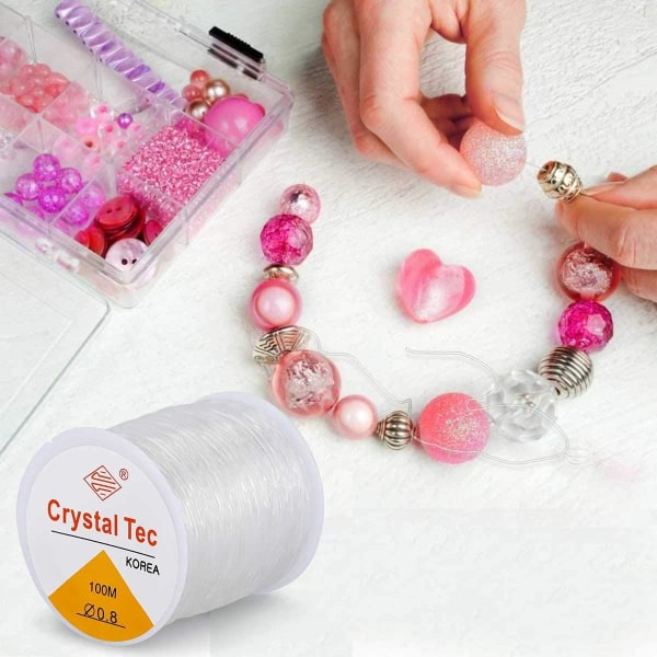 0.8mm Crystal String Stretch Line - 100m Elastic String Bead Cord