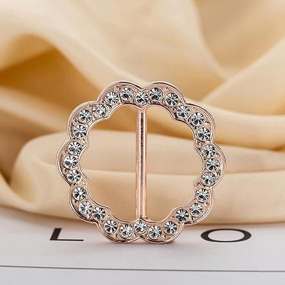 Halsduksring Spänne, 2 st Cubic Zirconia Spänne Silkeshalsduk Rin