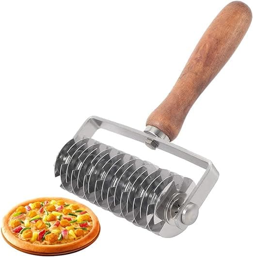 1 stk. Deiggitterrulle, Gitterpizzaskjærer, Rustfritt Stål Doug