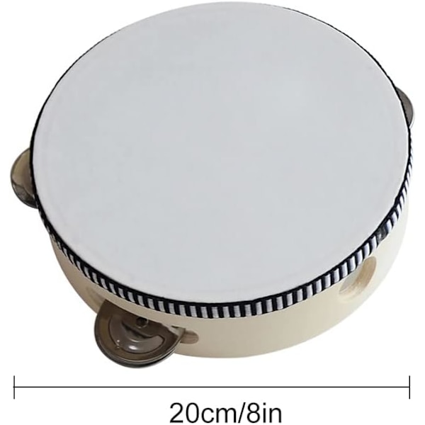 8 tommer træ håndtromme, instrument tamburin, træ tamburin