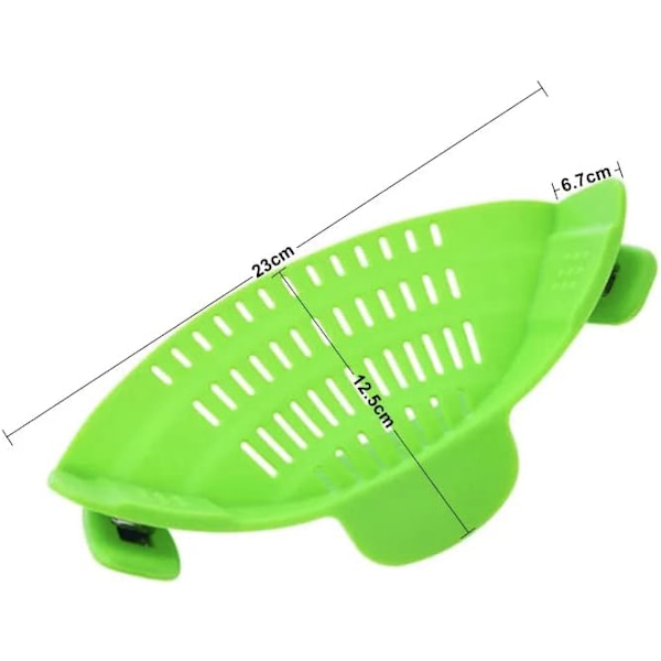 Alkuperäinen vihreä keittiösiivilä kattiloille, pannuille ja kulhoille, Adjusta