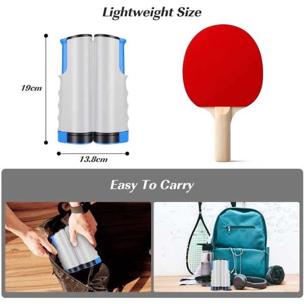 Ping Pong Net, Retractable Table Tennis Net Ping Pang Net Table Tennis Net Adjustable Portable for Indoor and Outdoor