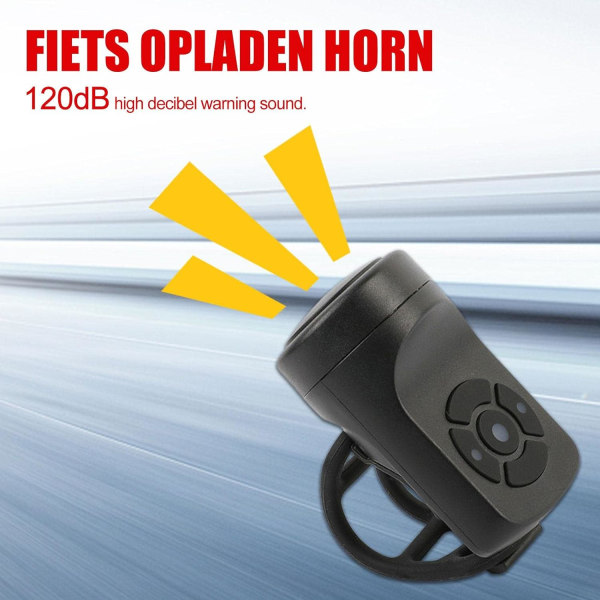 120dB sähköpyörän torvi - Vedenkestävä 4 äänitilaa Pyörän kello