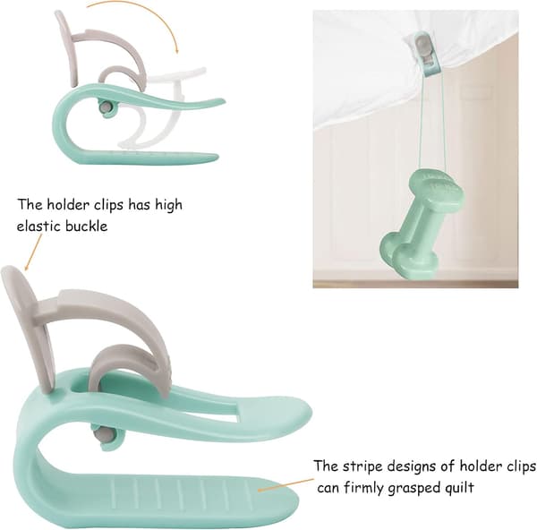 Täcke Clips, Hög Elastisk Påslakansklämma, Nålfri Täcke
