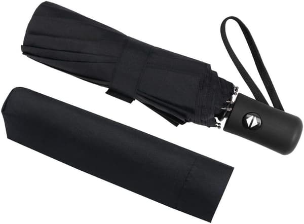 Sammenklappelig paraply, kompakt automatisk paraply foldbar åben og luk