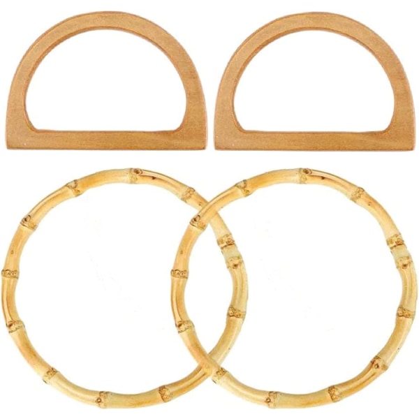 4-delers tre- og bambusposehåndtak, erstatning for trepung f