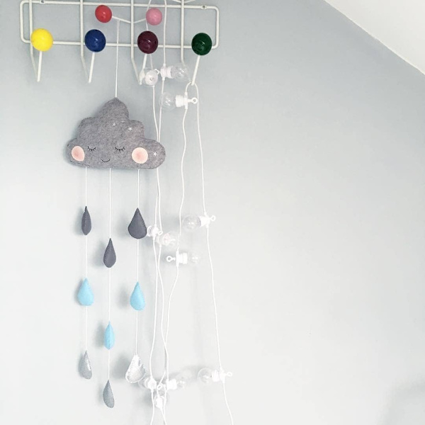 Sky Raindrop Hangers Barnerom Soverom Vindu Veggfarget Krybber Være