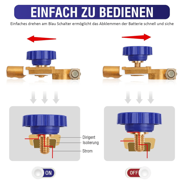 12V/24V Batteri Afbryder, Batteri Hovedafbryder, Batteri