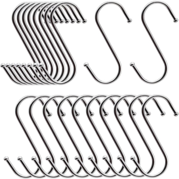 Små S-kroge (20 stk.), Multifunktionelle metal kroge til køkken
