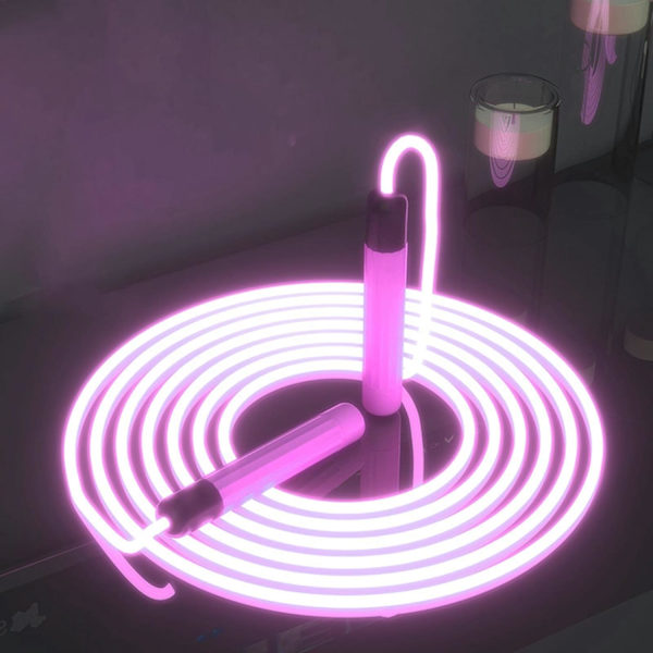 Led lys springtov, blinkende led springtov til fitness, behagelig
