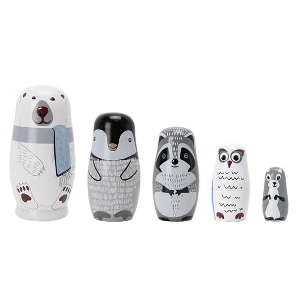Ryska Nesting Dolls, Träleksaker, Söta Ryska Dockor, Polar Bea