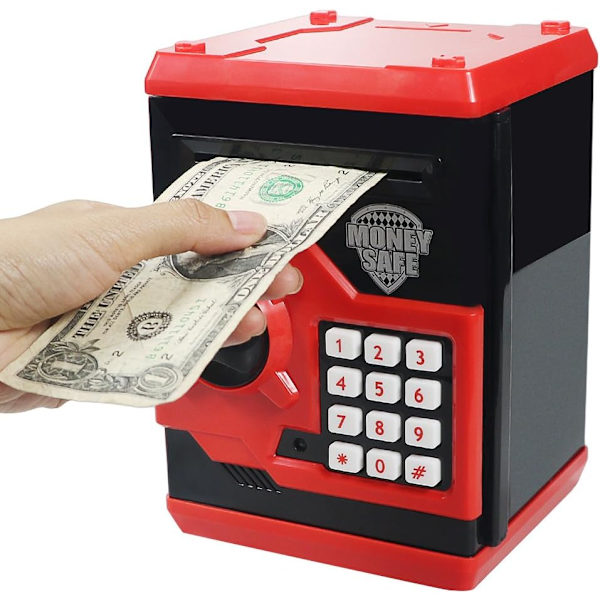 Elektronisk sparegris med automatisk penge-scroll, Mini ATM-boks