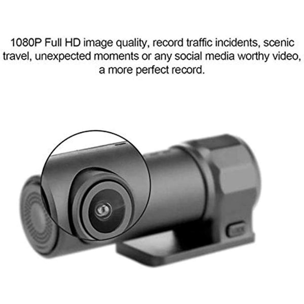Dash Cam 1080P WiFi 170° Vidvinkel Wdr Cam Dash Cam Bil Dvr Driv