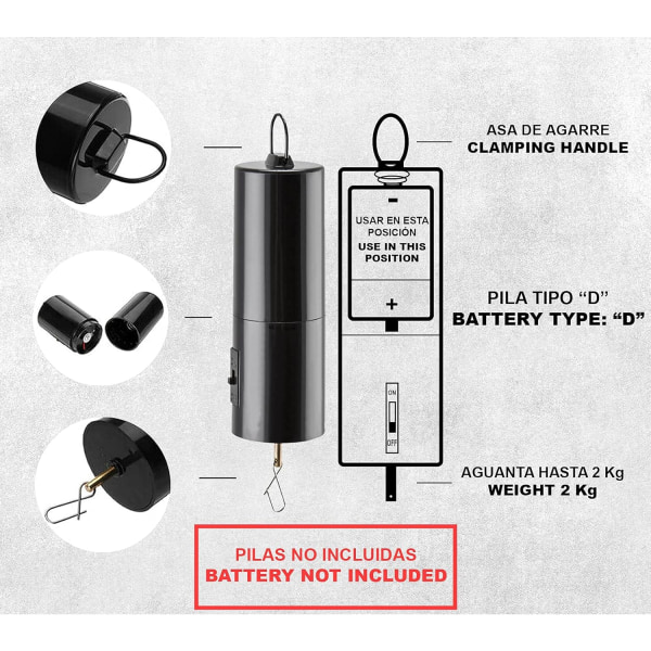 Batteridrevet - Vindspinner - Lett opphengsmotor - 3