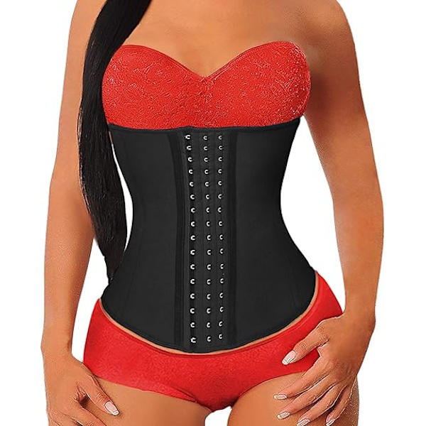 Kvinners slankende belte flat mage latex slankende korsett midjetrening