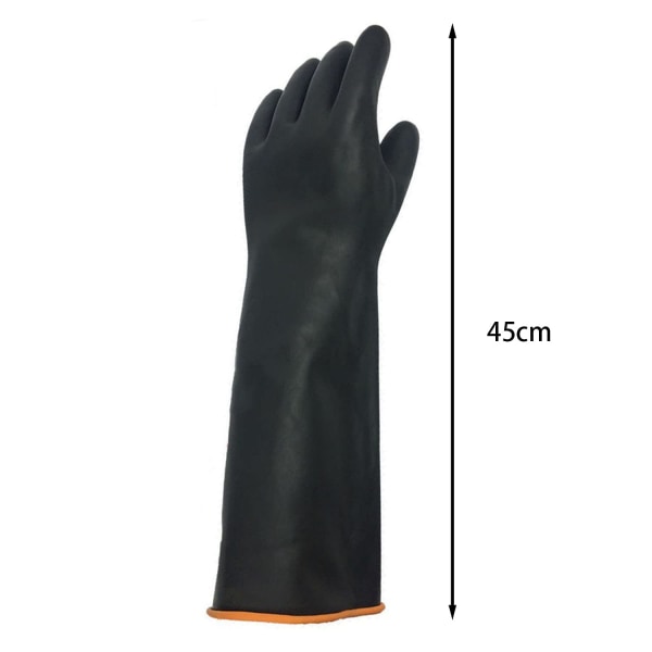 45cm gummihandskar Vattentäta kemiska skyddshandskar Lång Hou