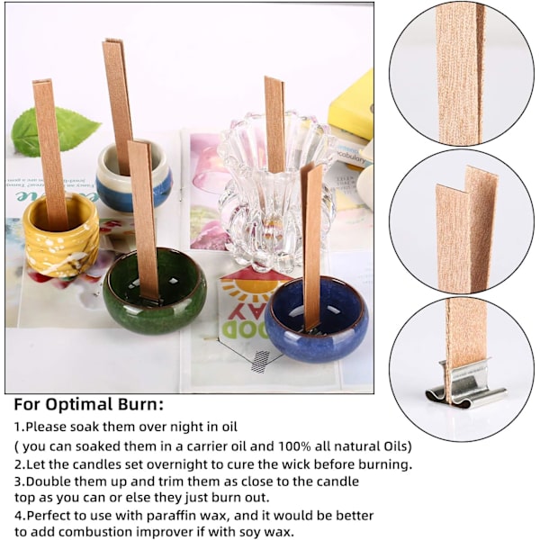 Tretre lysveke i tre med jernholder for DIY-lysfremstilling