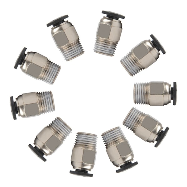 10 st Pneumatiska kopplingar PC4-M10, 4mm pneumatiska kopplingar för