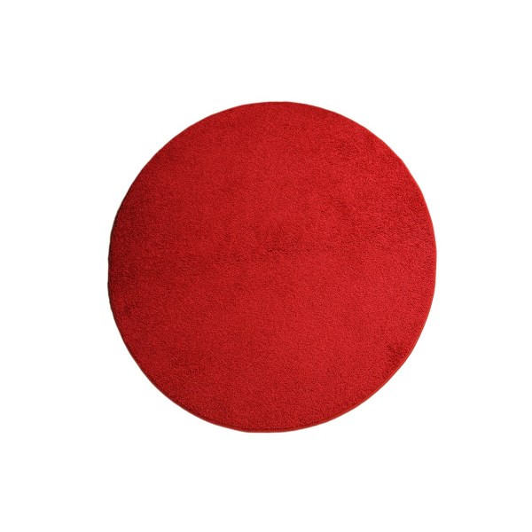 Tatami-måtter, runde stuegulvtæpper, soveværelse skridsikre måtter (1 stk 80*80cm rød)