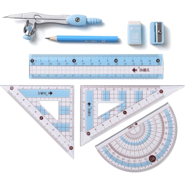 8-osainen matematiikan geometriasarja, oppilastarvikkeet, iskunkestävä