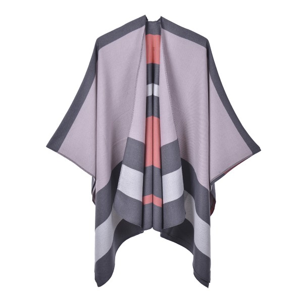 gray Double-sided silver silk open shawl, four seasons, versatile