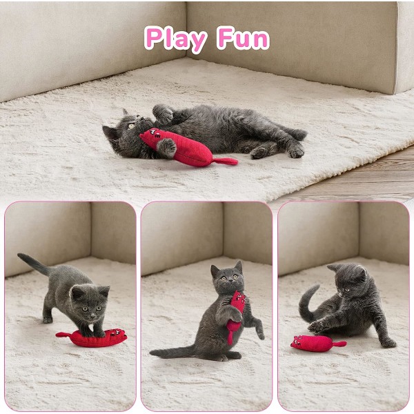 5 st Catnip Bite Resistant Chew Toy fylld med Catnip Cartoon Mo