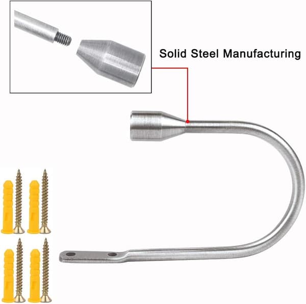 Gardinklips U-design krok i metall