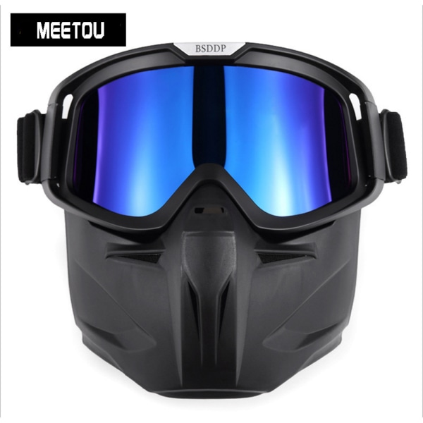 Svart vintersportsnöskotermotorcykelmaskglasögonögonkläder