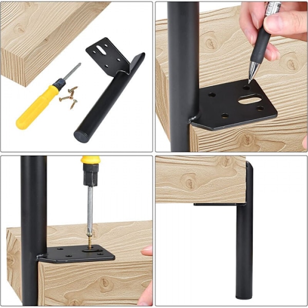 4-pack 13 cm moderna möbelben, ersättningsben för skåp, Tabl